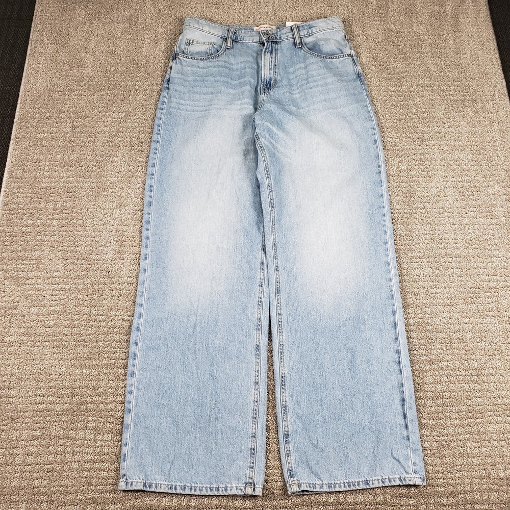 NWT Lucky Brand Wide Leg High Rise Jeans Womens 12/31 Light Blue Denim NEW